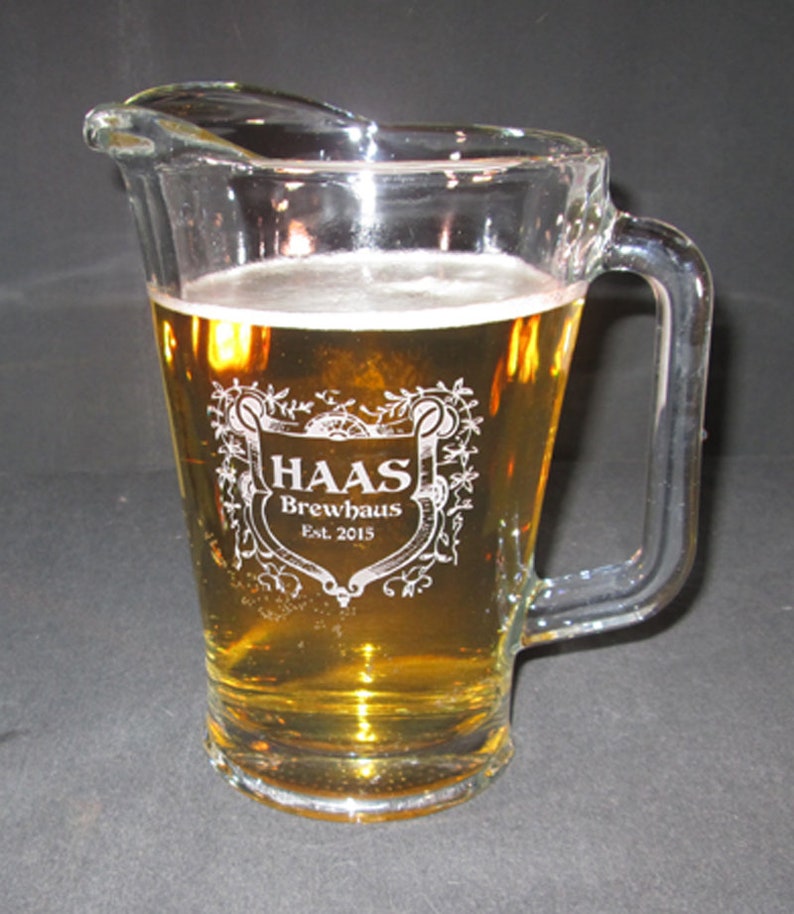 Beer Pitcher Set Engraved Personalized Hourglass Pilsner & Etsy