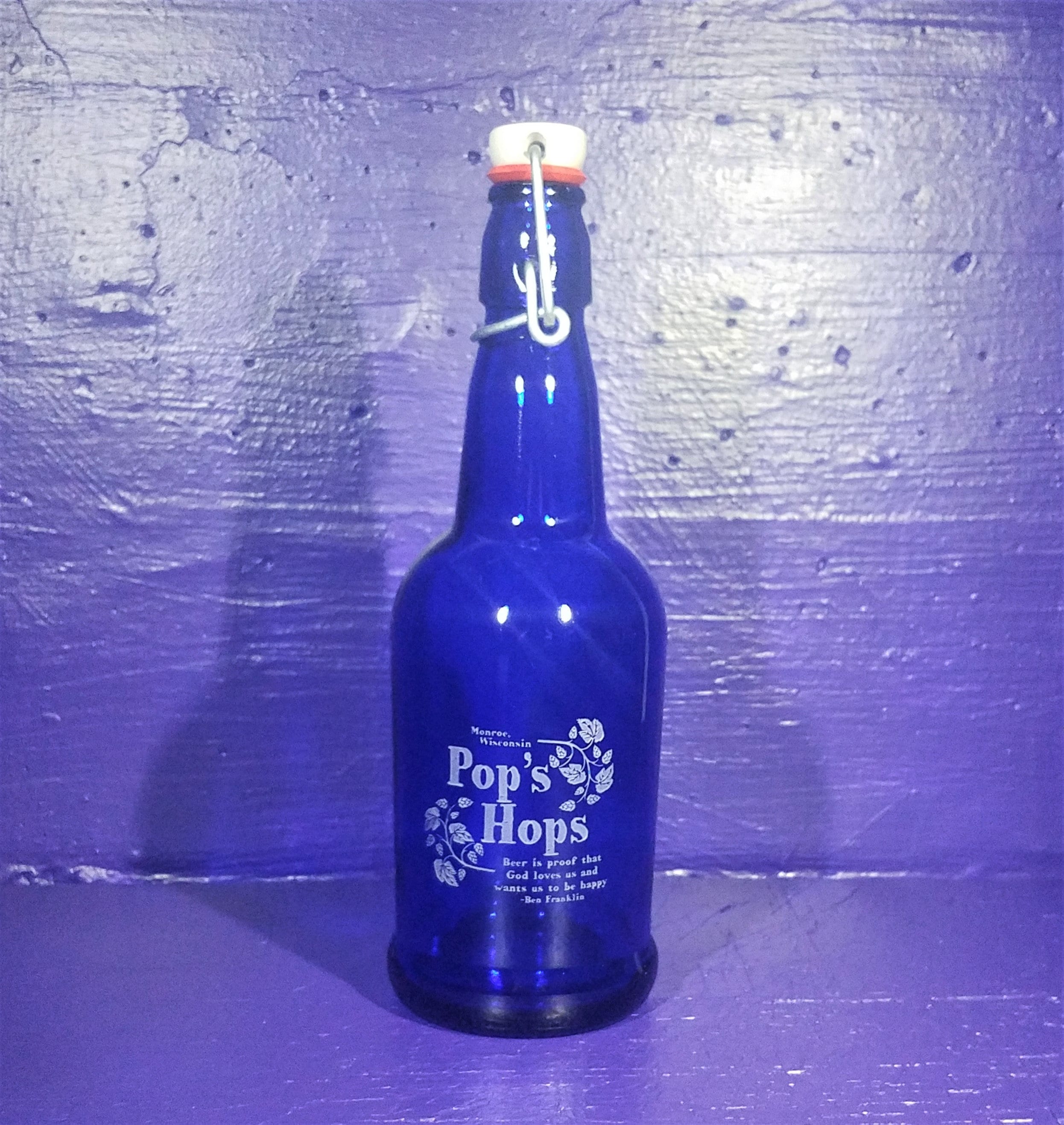 Custom Blue Beer Bottle 16 Ounces Comes With EZ Cap Etsy Sweden