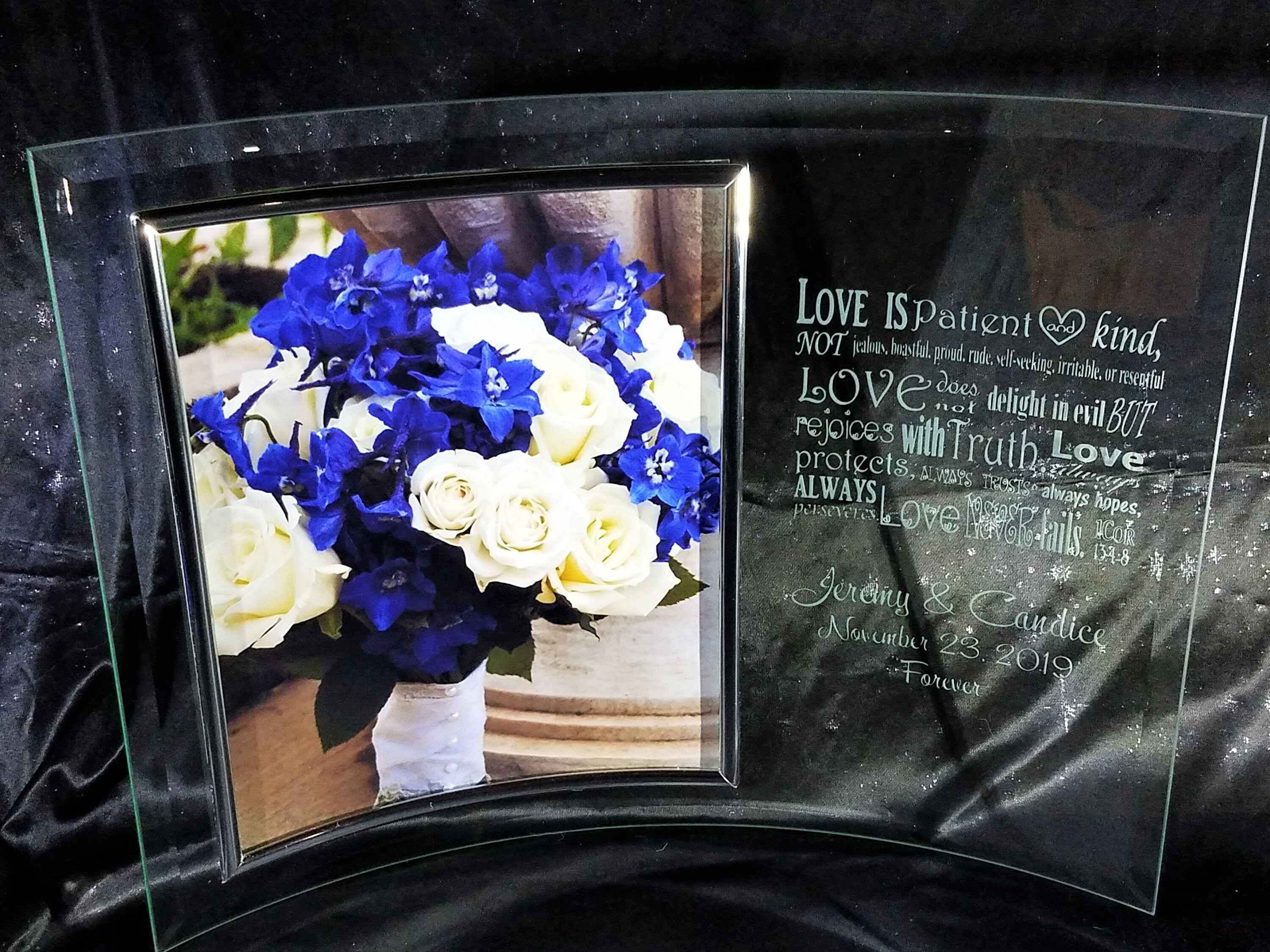 8x10 Curved Glass Silver Picture Frame Custom Picture Frame Etsy