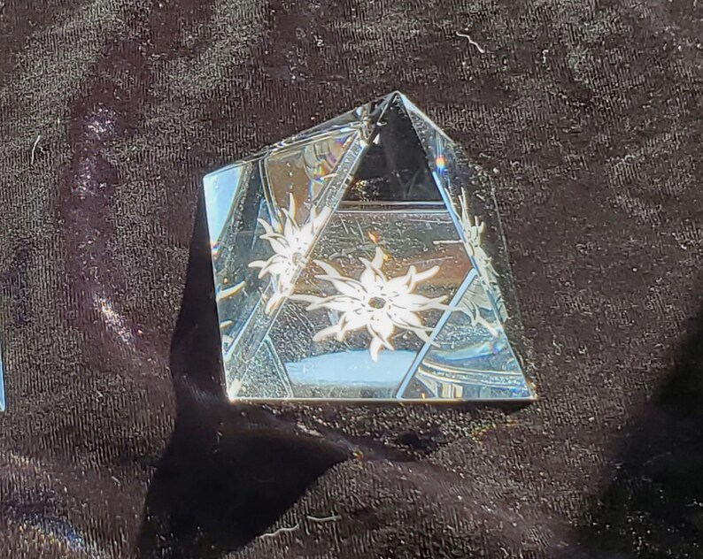 Crystal Pyramid Custom Personalized Engraved Crystal Pyramid Paperweight: Custom Award Trophy ...