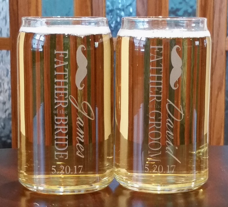 Personalized Beer Can Glasses Set of 8 Groomsmen Gifts Etsy