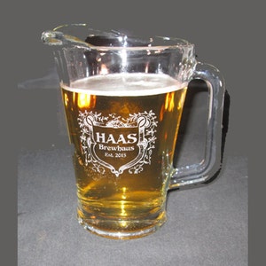 Personalized Engraved Beer Pitcher