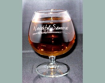 Brandy Snifer 12oz, Engraved Brandy Glass, Personalized Brandy Glass, Custom Brandy Snifter, 12 ounce Brandy Snifter
