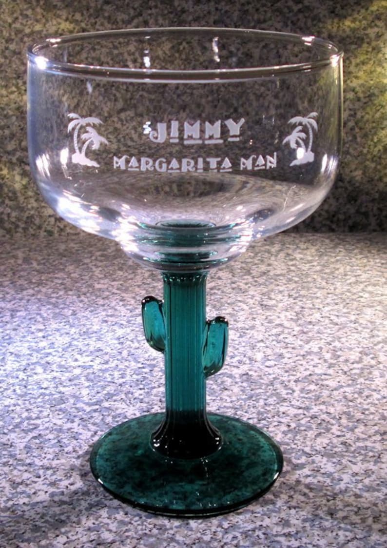Cactus Margarita Engraved Margarita Glass Personalized Etsy
