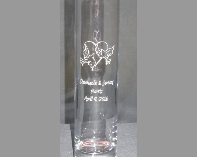 Clear Bud Vase Personalized Engraved Bud Vase Wedding Bud Etsy