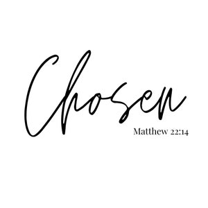Escolhido - Christian PNG para camisetas/adesivos