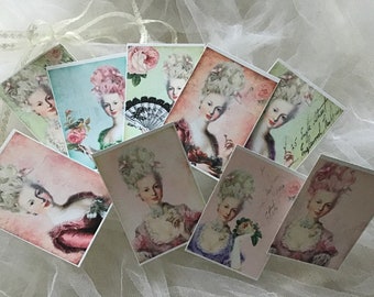 Adorable Marie Antoinette Stickers LABELS Seals 9
