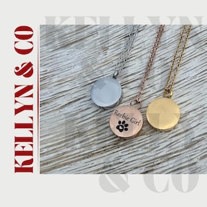 Pet Memorial Urn Necklace: Stainless Steel Ash Holder, Engraved Keepsake