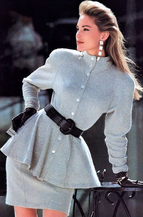 Vintage 1987 The Prisma Collection Grey Chinchill… - image 2