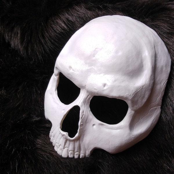 Unpainted Skull Mask,  Blank Cast Resin Skull, Skeleton Mask, Good for Haloween, parties and cosplay, LARP