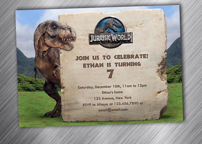 Jurassic World Jurassic Birthday Jurassic Invitation Etsy Jurassic World Jurassic Birthday Jurassic Invitation Etsy