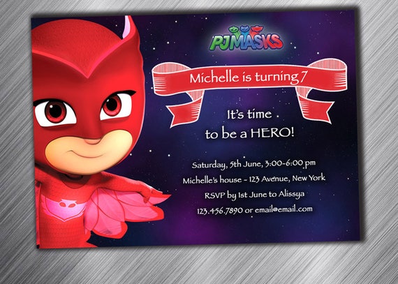 Te invito a mi  Pj masks birthday party invitations, Pj masks birthday  party boys, Pj mask party