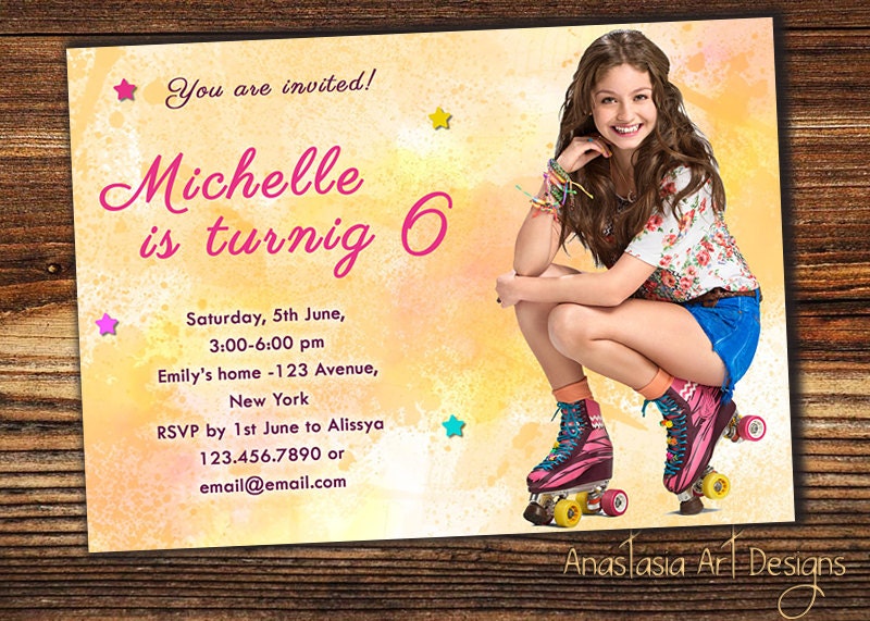 Soy Luna Invitation Soy Luna Birthday Invitation Disney Soy Etsy