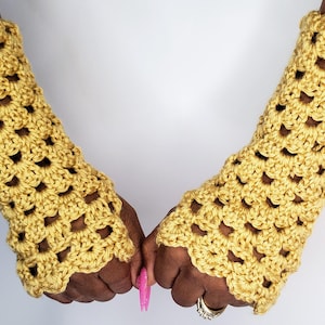 Women&#39;s Crochet Fingerless Gloves - Wrist & Arm Warmers - Handmade Winter Accessories - Texting Gloves - Perfect Christmas Gift