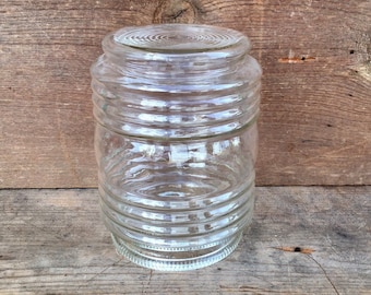 Vintage Ribbed Jelly Jar Light Fixture Cover: Porch Lampshade Replacement