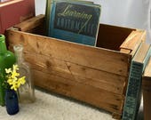 Vintage Primitive Handmade Cedar Strip Wooden Box Weathered Repurposed Garden Planter Indoor Window Box House Plant Crate