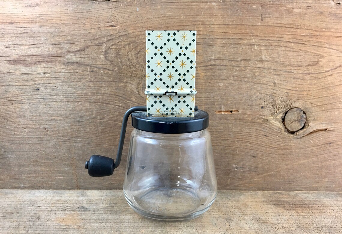 Antique Androck Metal Food Grater With Glass Jar Retro Country Etsy