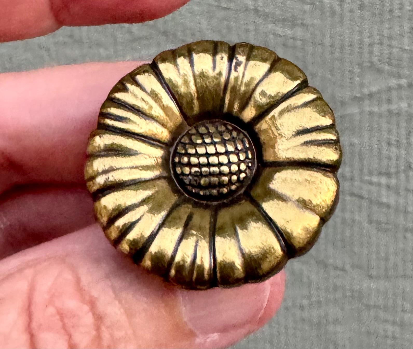 Antique Brass Floral Drawer Pulls - Vintage Furniture Restoration And…