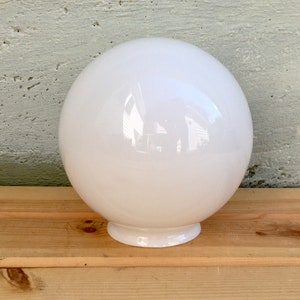 Glass Globe Lamp Shade Replacement – Round Sphere, 15x14.5x8.5 Cm, Chocolate Tone, Open Mouth Design For Pendant Or Ceiling Fixtures