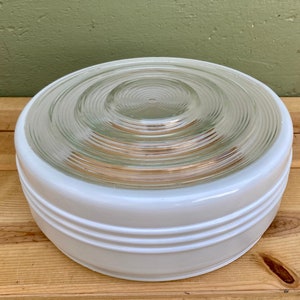 Antique Light Fixture Cover — Vintage Kitchen Ceiling Light Shade — Mid Century Retro Replacement Globe