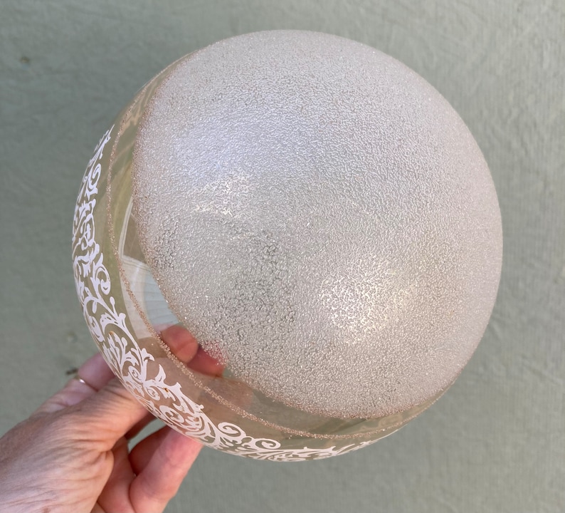 Vintage Clear Round Glass Replacement Globe Mid Century Etsy