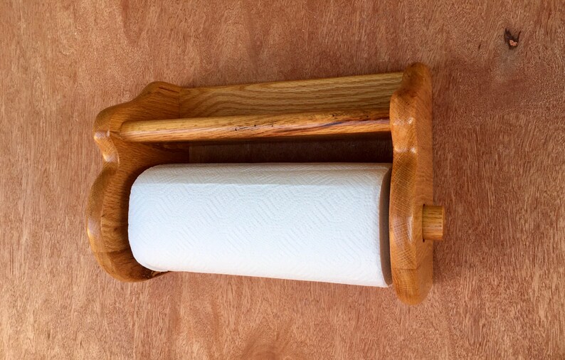 FREE US SHIPPING Handcrafted Solid Oak Kitchen Shelf Paper Etsy