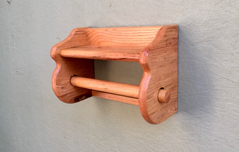 FREE US SHIPPING Handcrafted Solid Oak Kitchen Shelf Paper Etsy