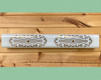 Vintage Bar Shaped Light Shade: Gold Accent Sconce Cover