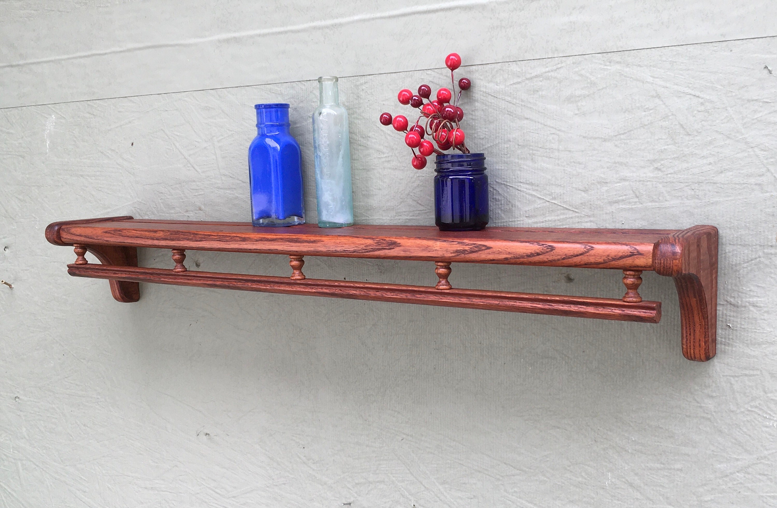 ENVÍO GRATUITO US Vintage Solid Oak French Country Wall | Etsy