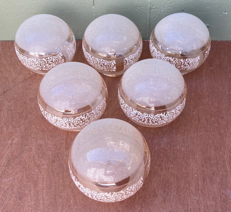 Vintage Clear Round Glass Replacement Globe Mid Century Etsy