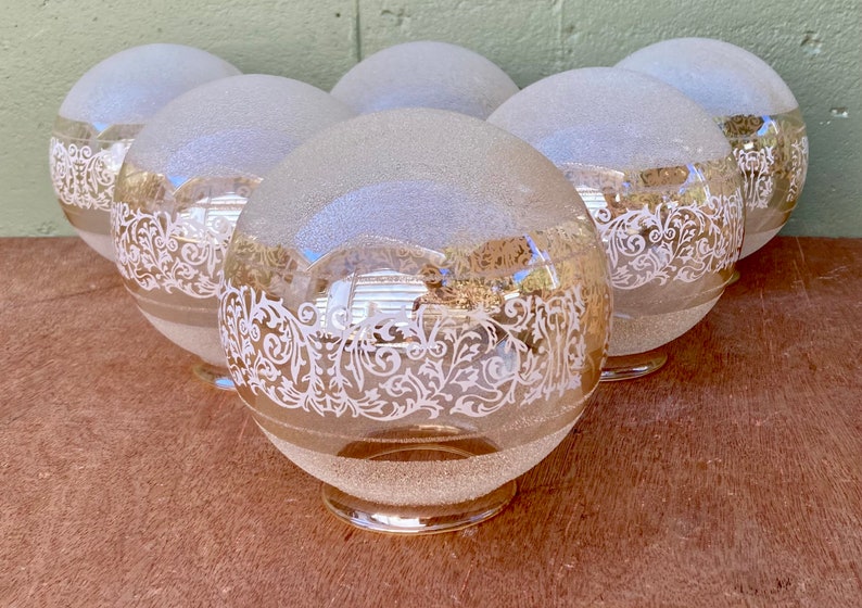 Vintage Clear Round Glass Replacement Globe Mid Century Etsy