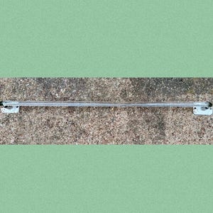 Vintage Towel Bar/Rod — Retro Glass Towel Rack — Antique Eclectic Kitchen/Bathroom