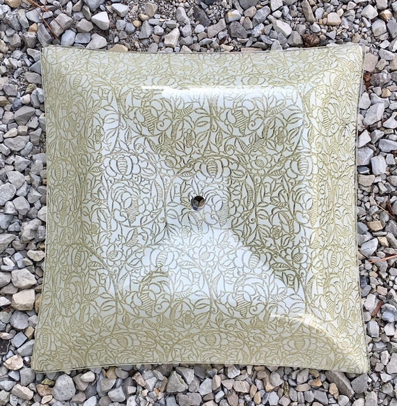 Antique Mid Century Square Victorian Light Fixture Cover Retro Country Kitchen Vintage Ceiling Light Shade Replacement Globe