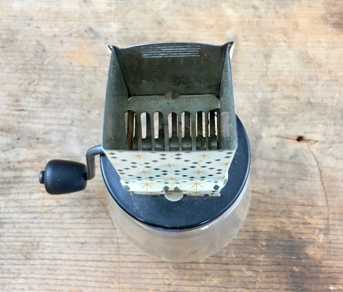 Antique Androck Metal Food Grater With Glass Jar Retro Country Etsy