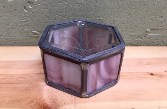Jewelry Box - Beveled Glass Ring Box — Vintage He… - image 8