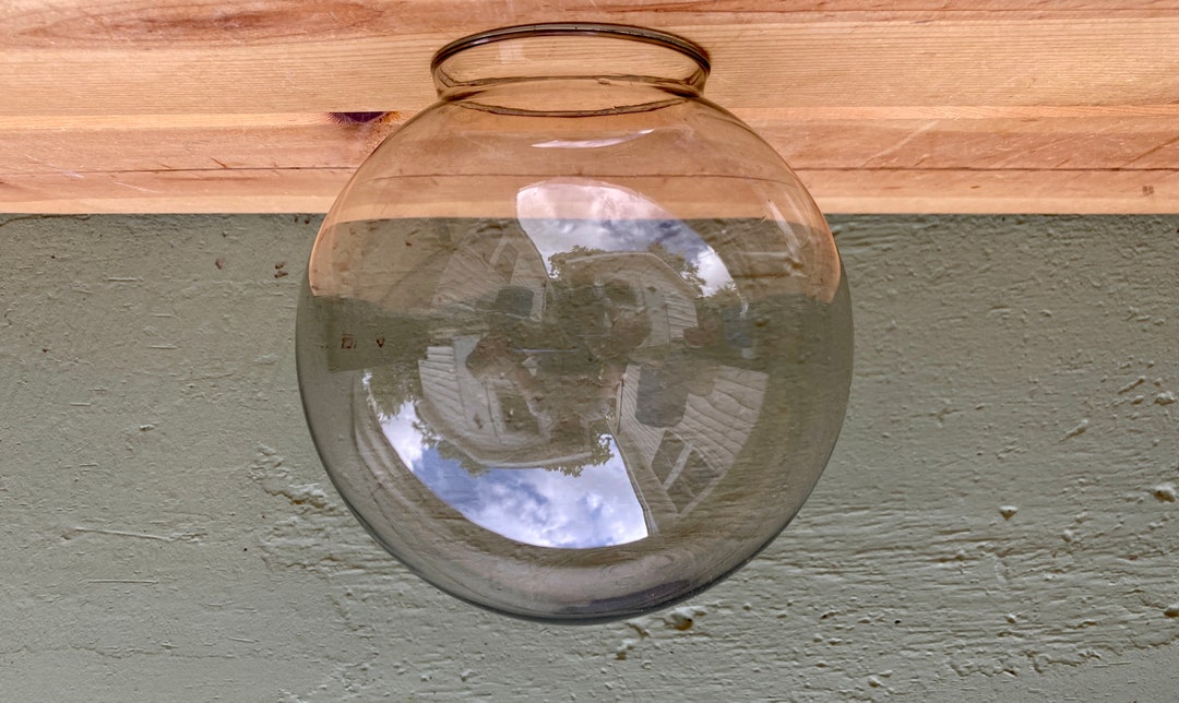 Round Glass Replacement Globe Vintage Metallic Bronze Shade Ceiling