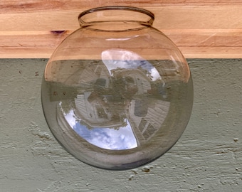 Round Glass Replacement Globe — Vintage Metallic Bronze Shade — Ceiling Light Fixture Cover — FREE SHIPPING