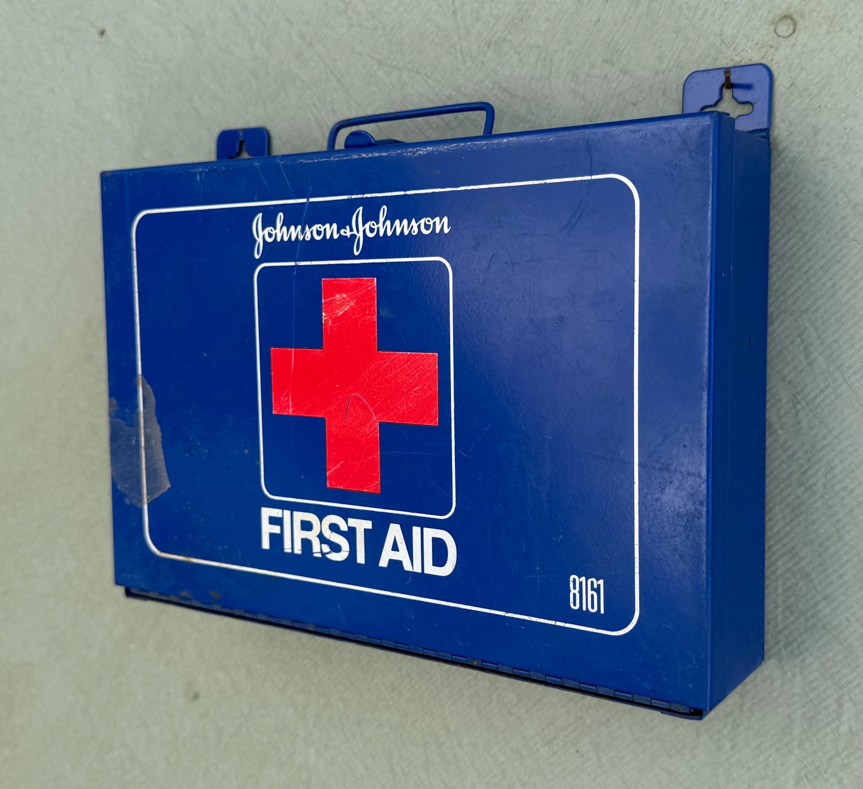 Steel First Aid Kit Vintage Steel First Aid Kit – Industrial Emergency Supply Box - Etsy