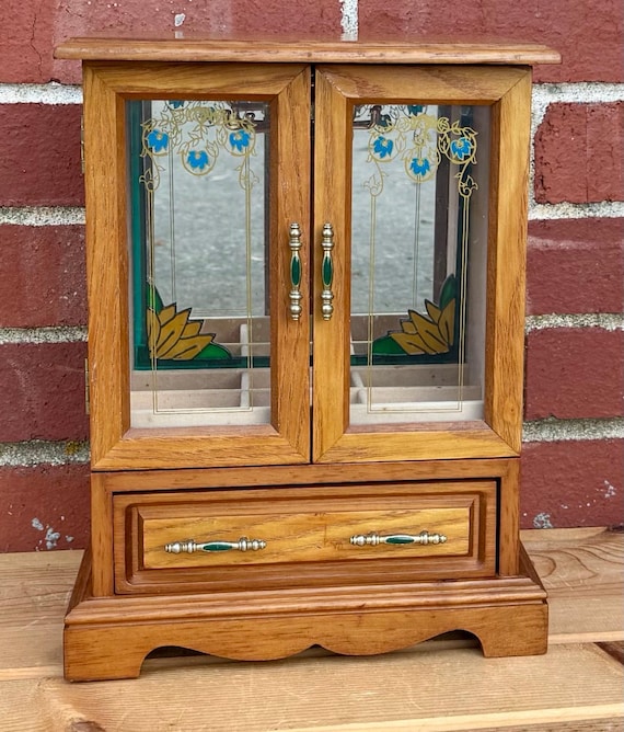 Vintage Dresser Top Jewelry Box/Armoire Chest