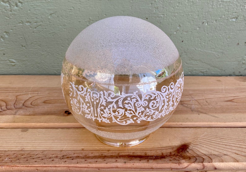 Vintage Clear Round Glass Replacement Globe Mid Century Etsy