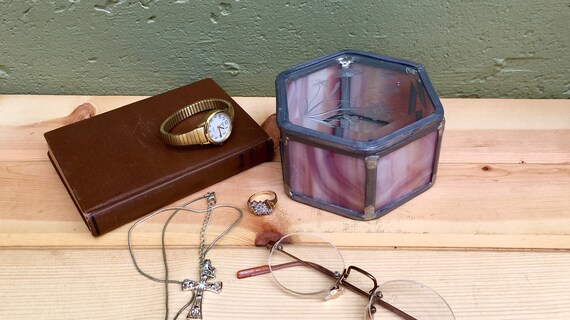 Jewelry Box - Beveled Glass Ring Box — Vintage He… - image 7