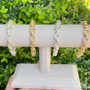 Matte Gold and Matte Silver Chain Bracelets