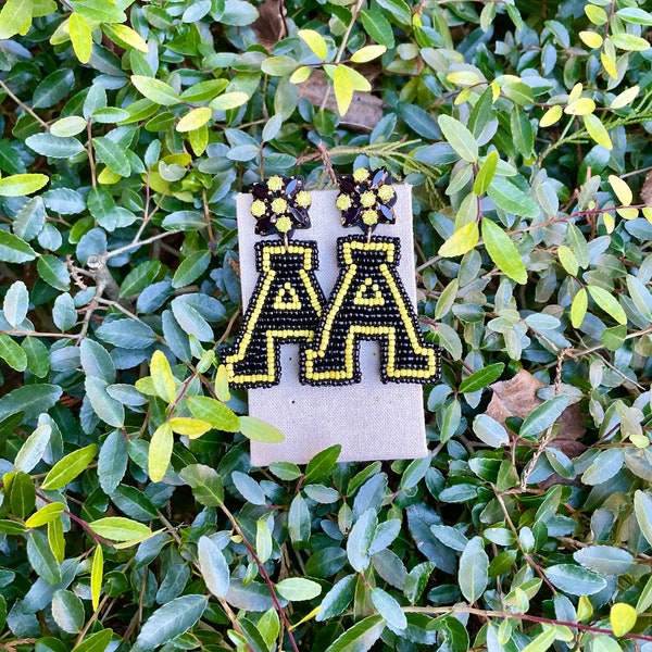 Appalachian State Beaded Statement Earrings ASU