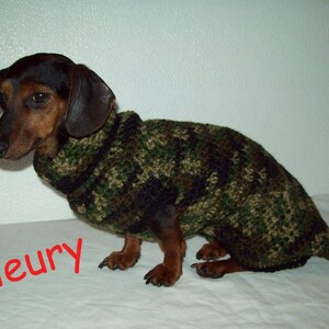 Dachshund Sweater Hand Crocheted -Limited Quantity & Limited Time —  Long Sweaters for Long Dogs- Special Variegated (Multicolored) Yarn