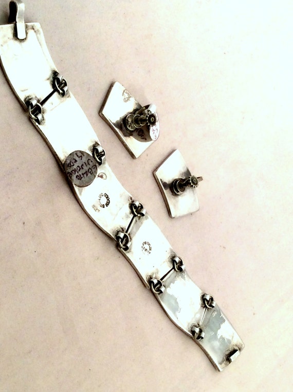 Vintage 30's, 40's Mexican Sterling Silver Bracel… - image 3