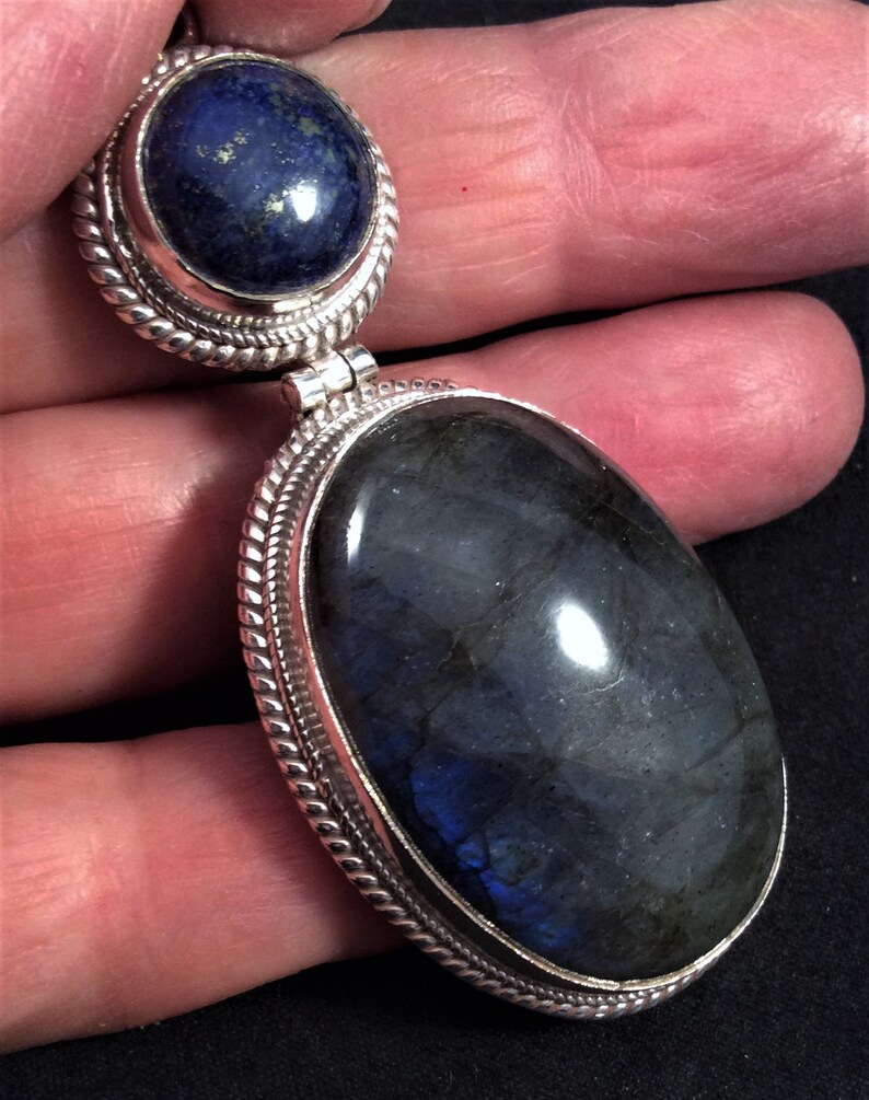 Choice of 8 Labradorite Hinged Sterling Silver free US ship