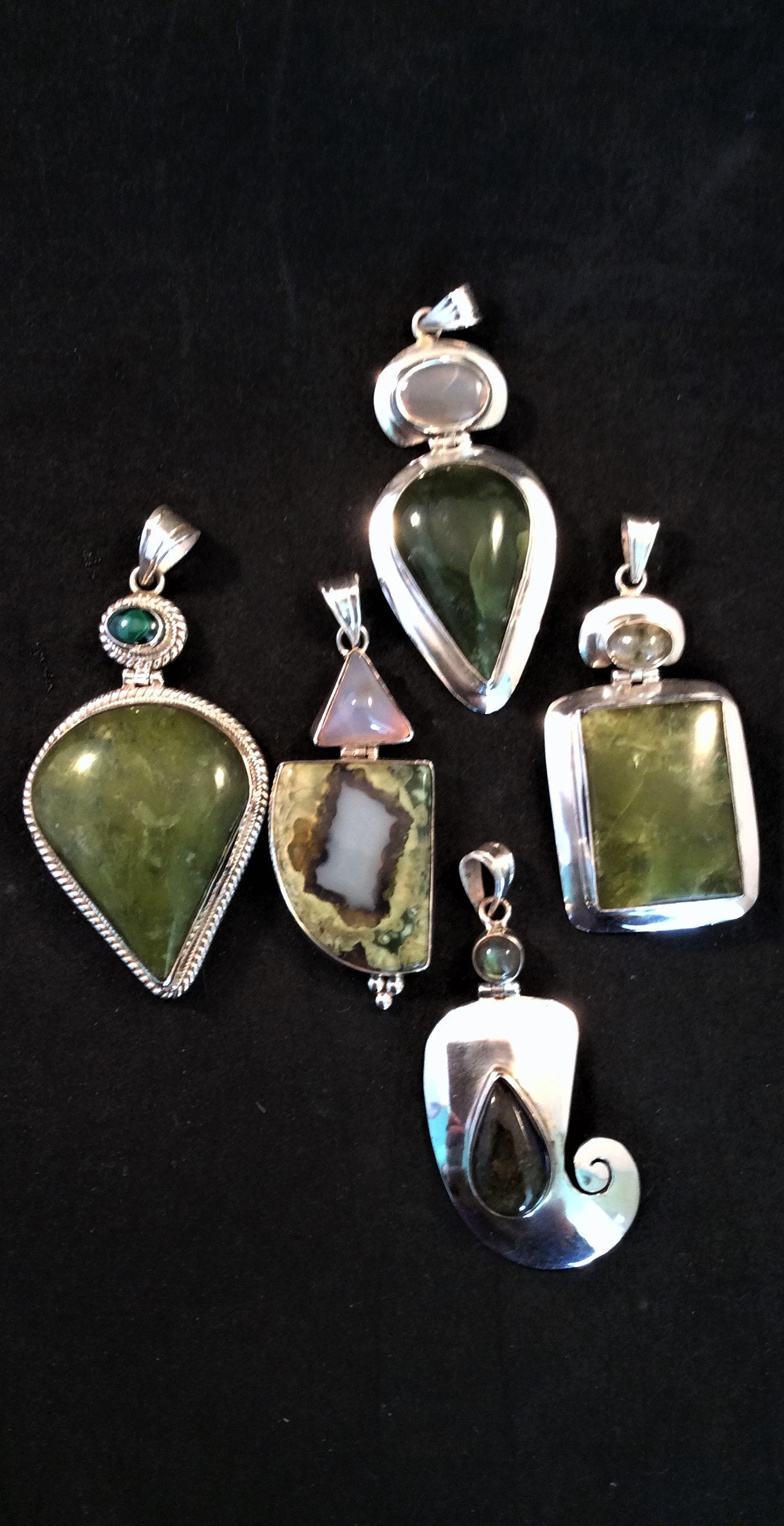 Choice of 8 Labradorite Hinged Sterling Silver free US ship