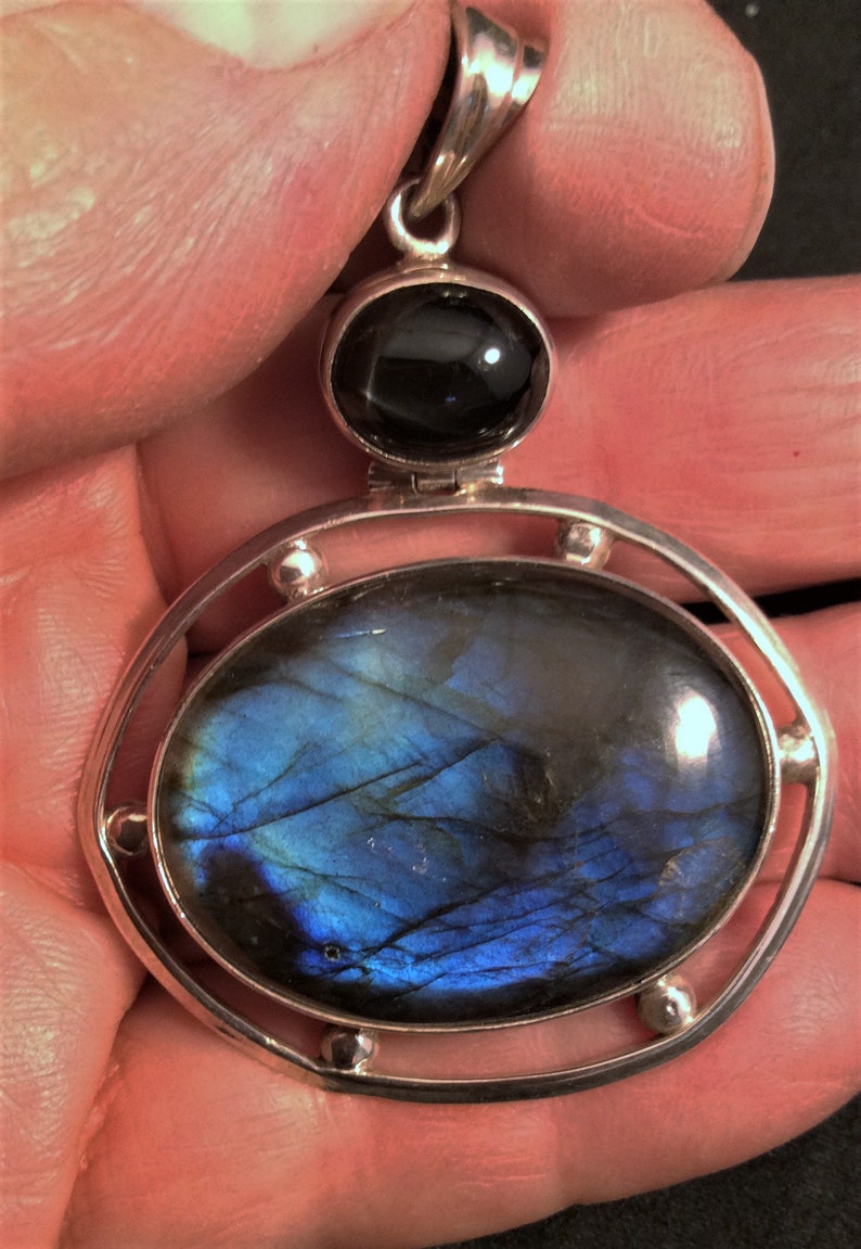 Choice of 8 Labradorite Hinged Sterling Silver free US ship