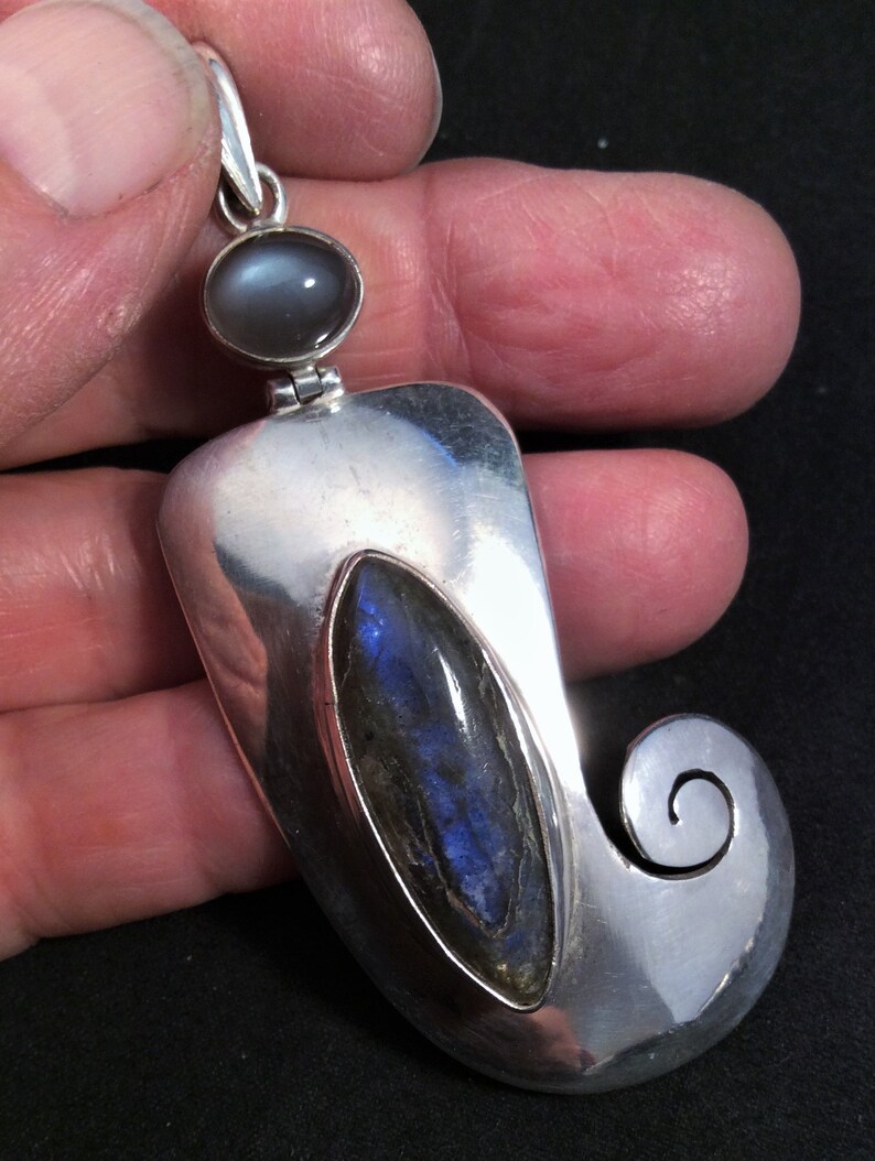 Choice of 8 Labradorite Hinged Sterling Silver free US ship