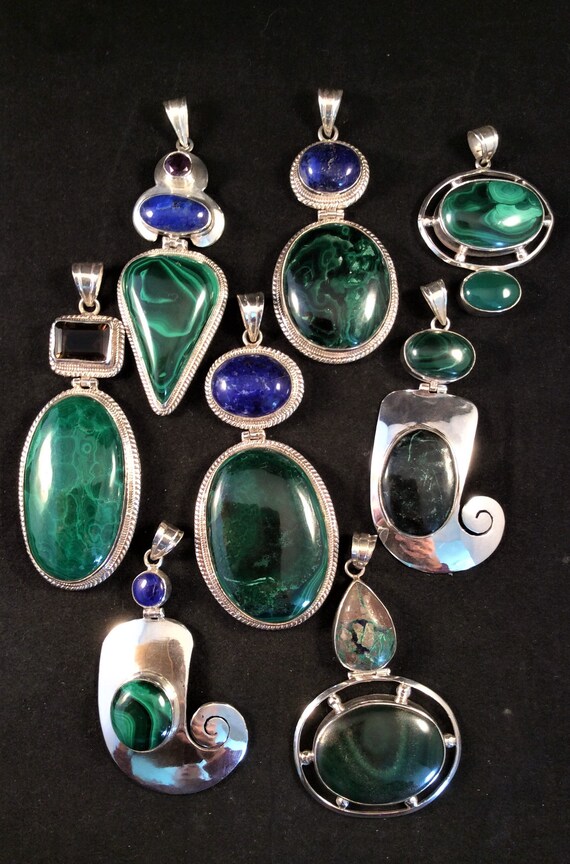 Choice of 8 Labradorite Hinged Sterling Silver free US ship